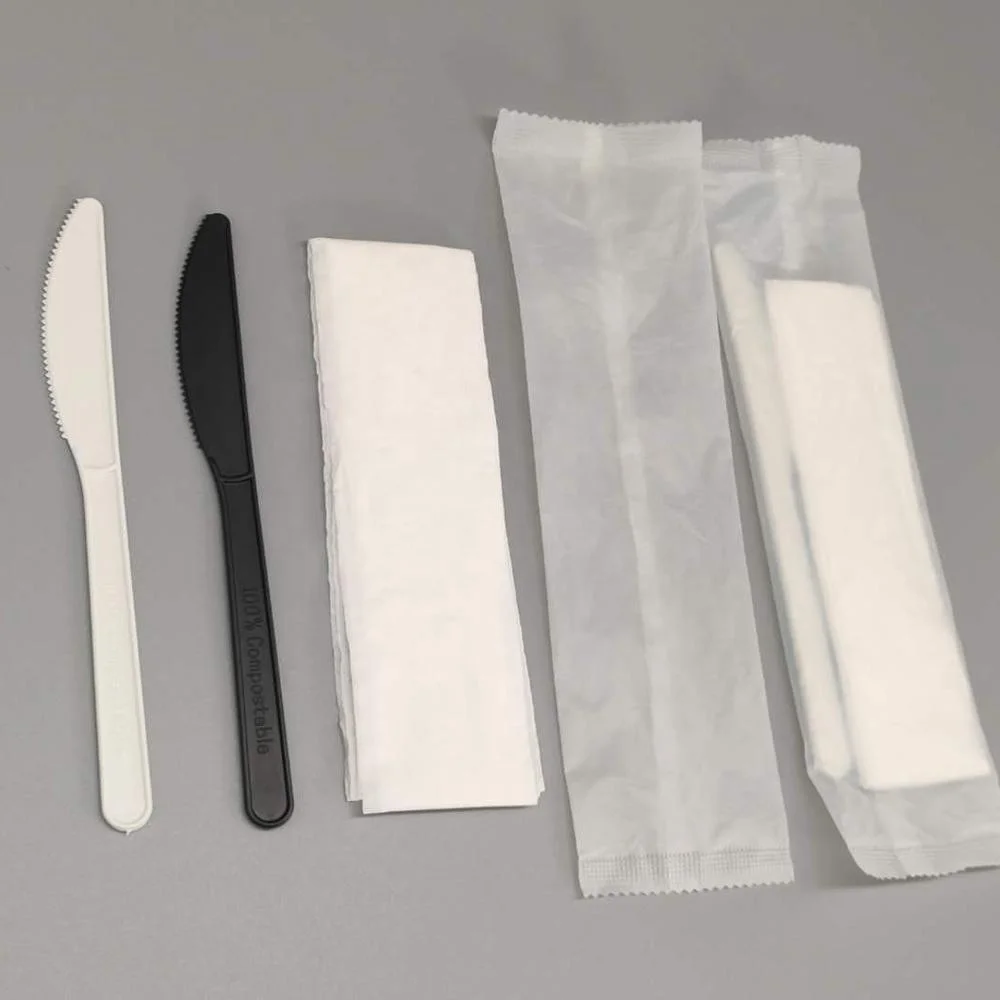 GreenWorks Eco-friendly Dessert Durable Sturdy knife  PLA Plastic Compostable Cutlery dinnerware sets