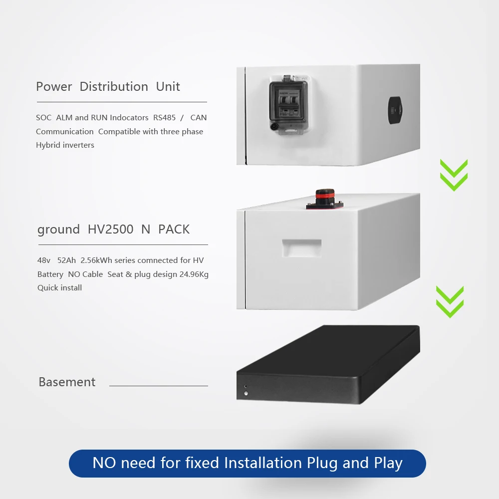 2022 Ground Type Residential Home Solar Energy Storage system lifePo4 Battery 48.2V 52Ah Lifepo4 high voltageLithium  Battery D