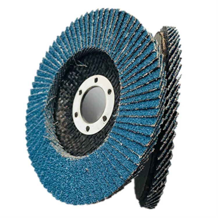 OBM OEM Customized 36-240 Grit Aluminum Oxide Flap Disc 115mm Steel Stainless Material Wood Metal Polishing Paper Iron Backing