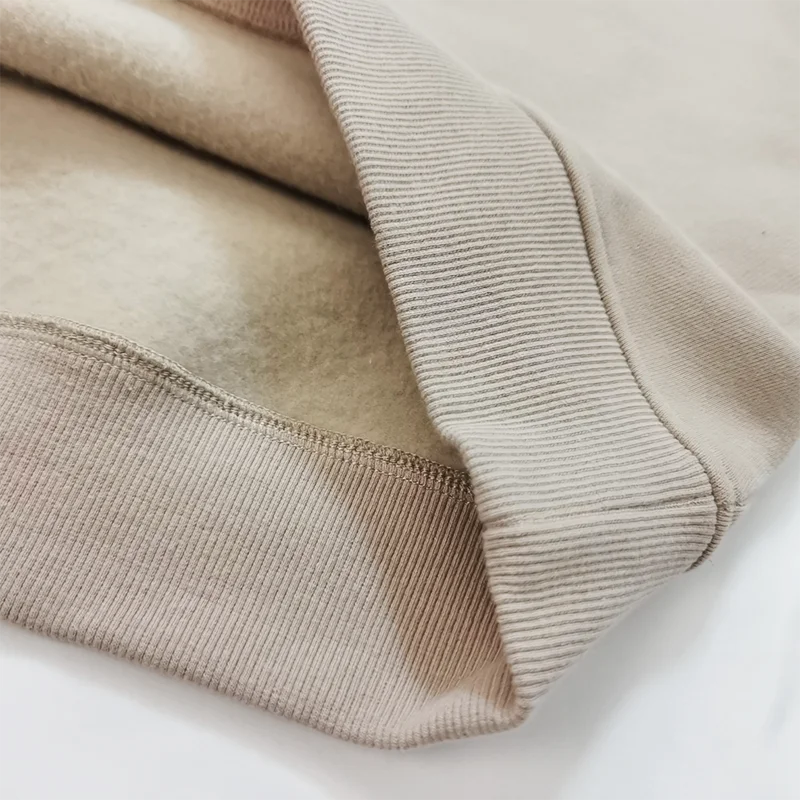 high quality heavy cotton french terry blank sweatshirt custom logo fleece pullover drop shoulder oversized sweatshirt