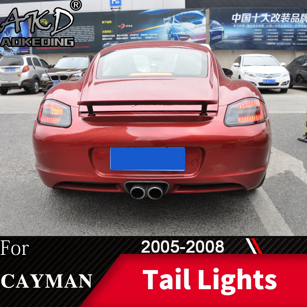 Car Lights For Cayman 987 2005-2008 Boxster LED Taillight Rear Fog Lamp Dynamic Turn Signal Highlight Reversing and Brake