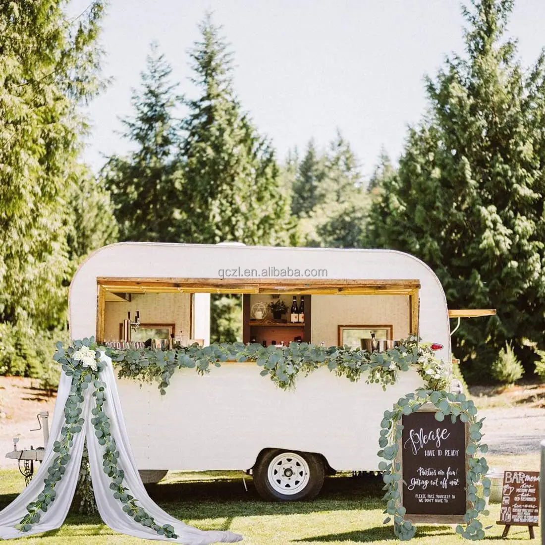 Party Decoration Eucalyptus Leaf Simulation Vine wedding Wall Decoration Plant Willow Leaf with Fruit Simulation Wreath