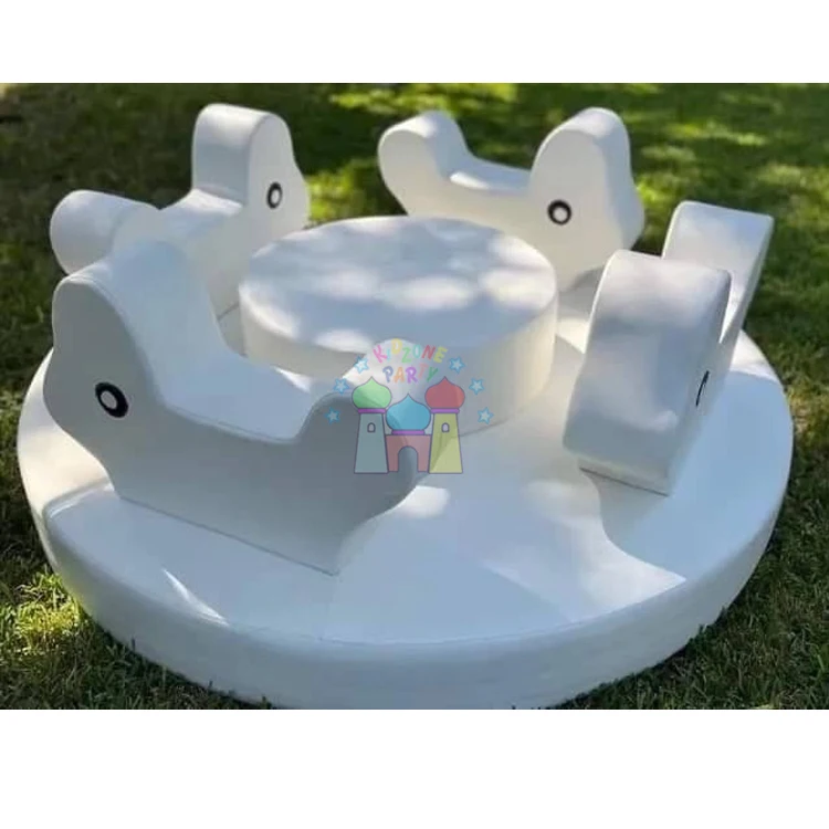 Commercial indoor playground soft play kids riding carousel kiddie ride merry go round