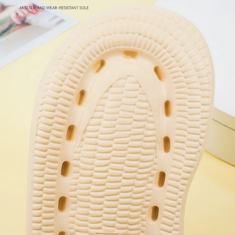 2024 EVA Summer Platform Solid Color Slide Non-slip Quick Drying Indoor Sandals Home Slippers For Women