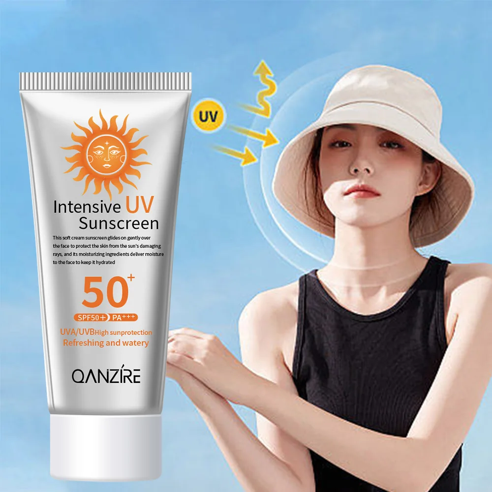 SPF50+ Lightweight Moisturizing Sunscreen UV Protection high power sunscreen cream anti ultraviolet and anti sweat