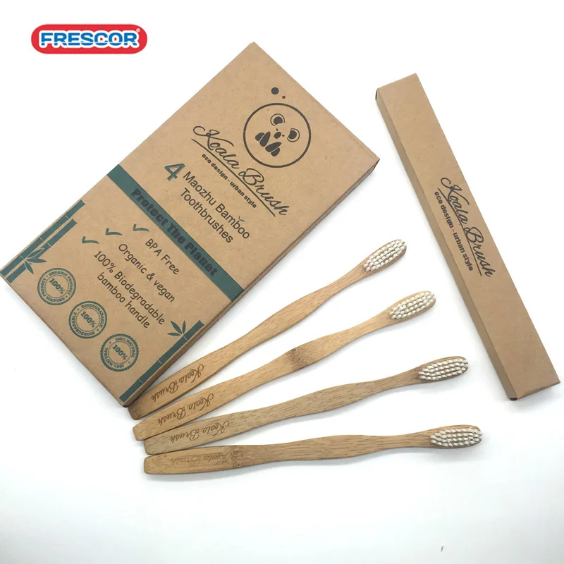 Nylon4 для взрослых зубная щетка бамбук жесткий/средний/мягкий/щетина