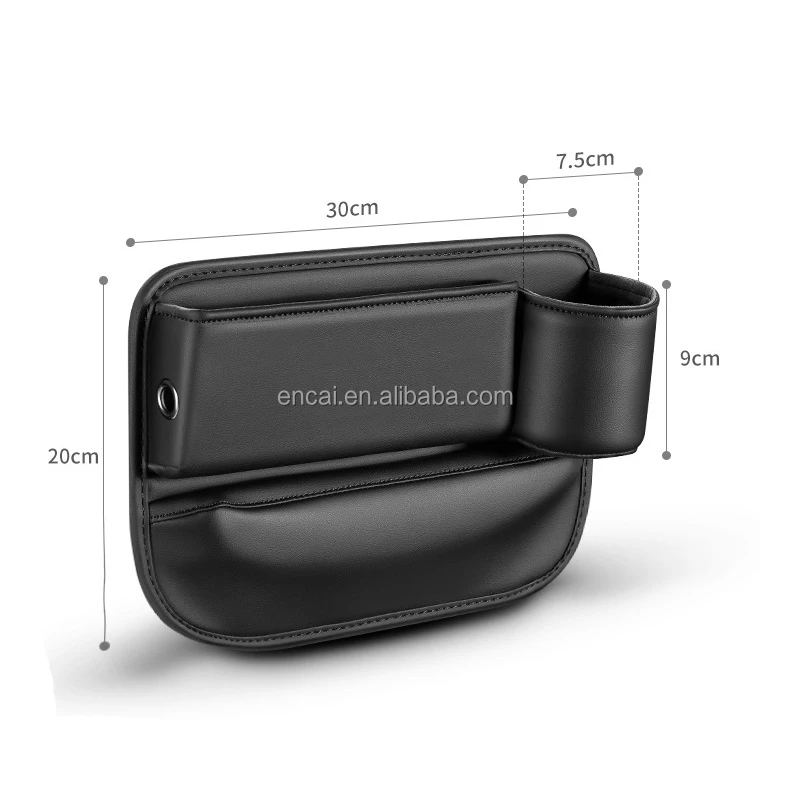 Universal Fit Car Seat Gap Filler Storage Organizer Premium Faux Leather Front Seats Adjustable Gap Filler Car Seat Storage Box