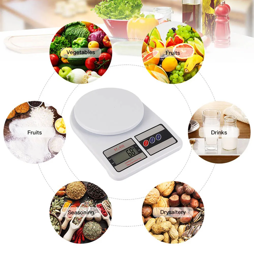 Fruit Vegetable Coffee Spice Weighting Lid Display Battery Digital Kitchen Food Scale