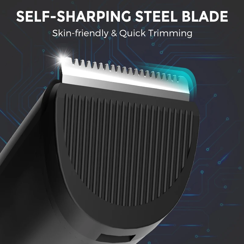 Rechargeable Transparent Hair Trimmers Professional Men Beard Trimmer Cordless Hair Trimmer