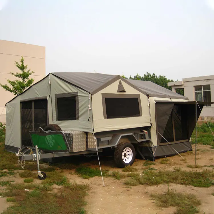 3-4 person off road hard floor camper awning camping trailer tent