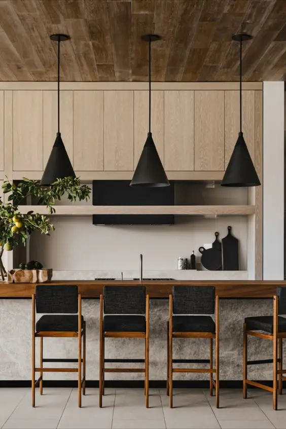 Vermont American Style Kitchen Rift White Oak solid Wood Veneer Clean Design Kitchen Cabinet