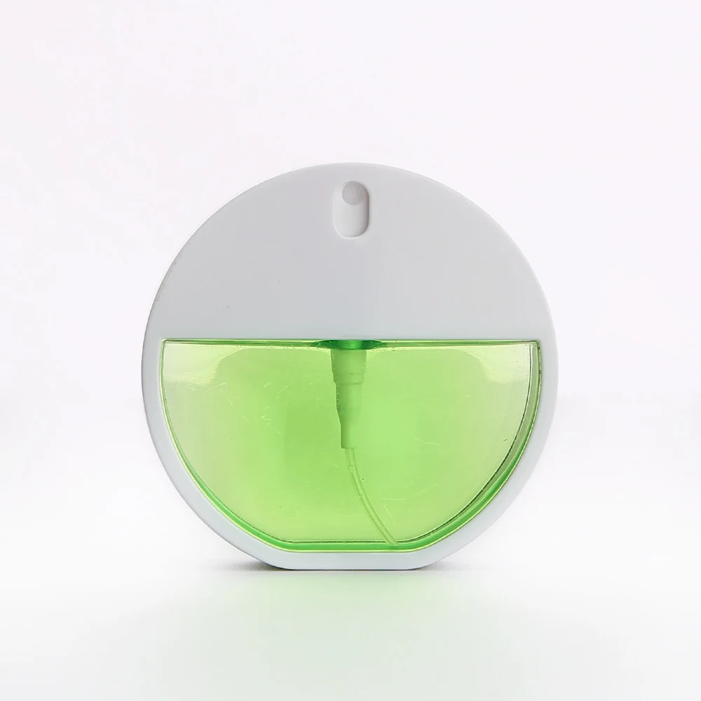 Empty 30ml plastic round alcohol perfume credit card fine mist spray bottle for hand sanitizer