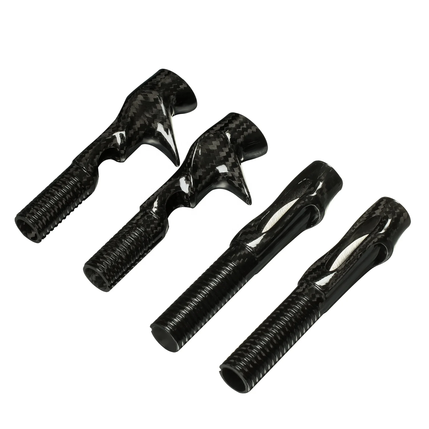 Custom best quality carbon fiber fishing rod reel seat carbon fiber fishing rod casting grip straight shank grip for sale