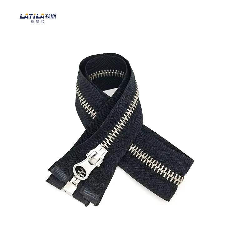 Factory Price Hot Selling Double Sided Metal Zipper