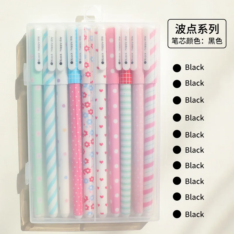 10pcs/set  Kawaii Lovely cute cartoon multicolor gel pen plastic custom gel pen for kids