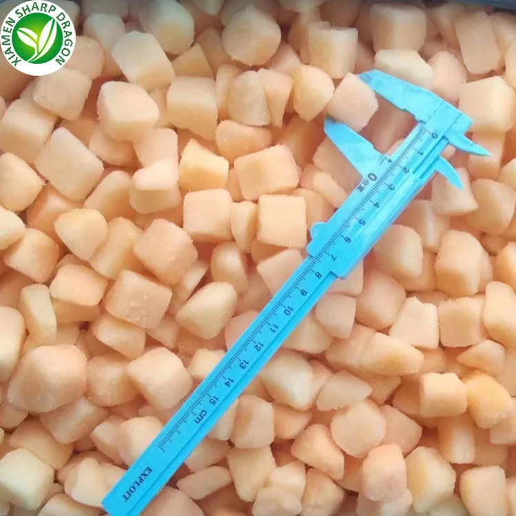 IQF Frozen Hamigua Cantaloupe balls Cucumis Melo Honeydew Golden Yellow Green Winter Sweet Hami Dore Melon Fruit Ripe ha mi gua