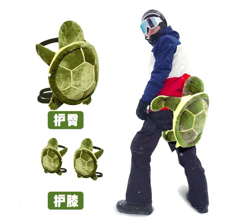 2023 New Wholesale Pillows To Prevent Skiing Falls Turtle Shaped Sport Protect Plush Toy Protect Knees And Buttock