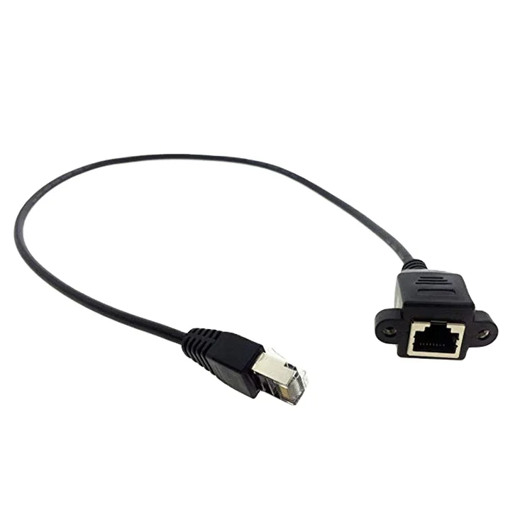  Винтовое крепление для панели Ethernet LAN Сетевой Удлинительный кабель с винтами Rj45 штекер-гнездо LBT оптовая продажа Высокое качество 60 см 0 044