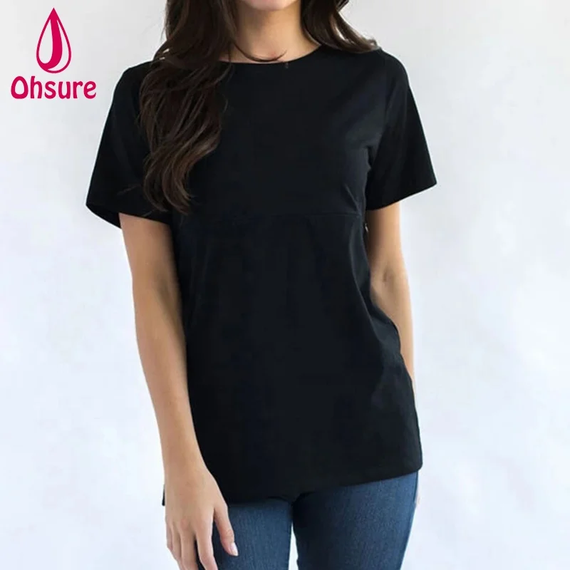 
Wholesale custom Bamboo Soft Nursing Clothing Yoga Fitness T Shirt Breastfeeding Tee maternity tops nursing t shirt 