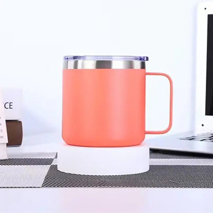 Anti-Overflow Tumbler Vacuum Insulated 12oz Tea Coffee Double Wall Stainless Steel Tumbler With Lid