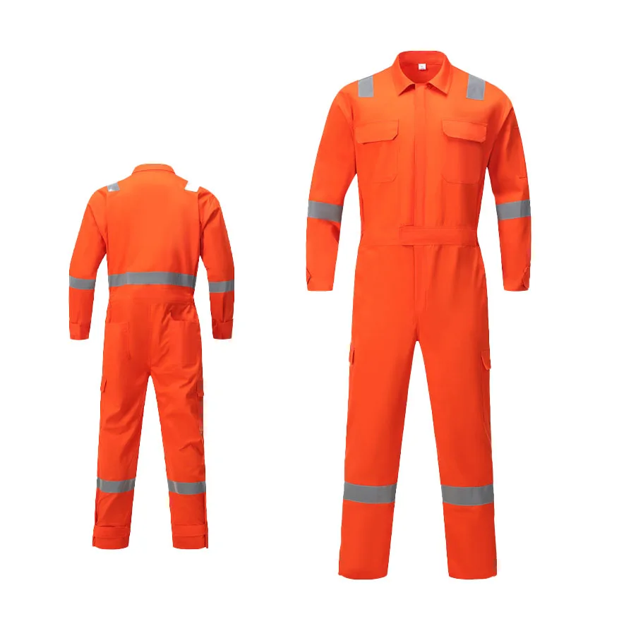 Flame Resistant Long Sleeve Overall Fire Retardant Workwear Coverall Work Uniform Unisex Welding Suit For Auto Car Repairmen