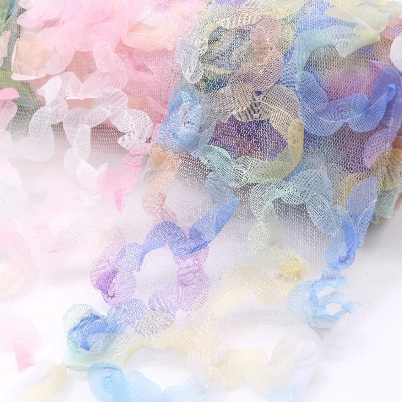 Flower Tulle Mesh Ribbon Colorful Organza Tape DIY Crafts Gifts Bow Handmade Sewing Fabric Material