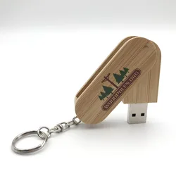 Swivel eco-friendly wood material customs logo printing 1gb 2gb 4gb 8gb 16gb 32gb memory sticks usb flash drive