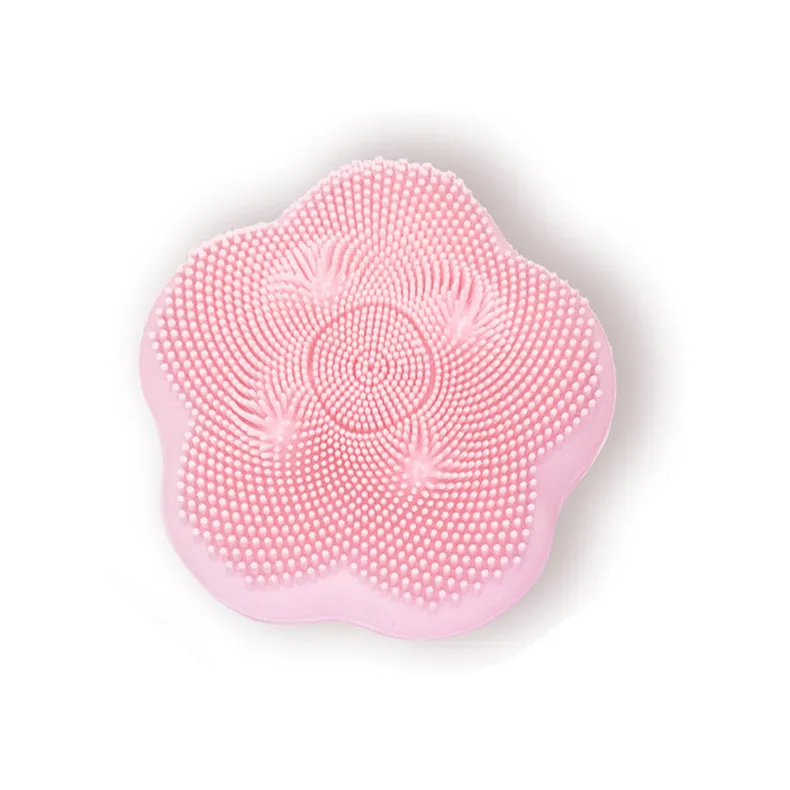 Unique Flower Design Magnetic Bead Vibration Face Cleaners Sonic Silicone Facial Cleansing Brush