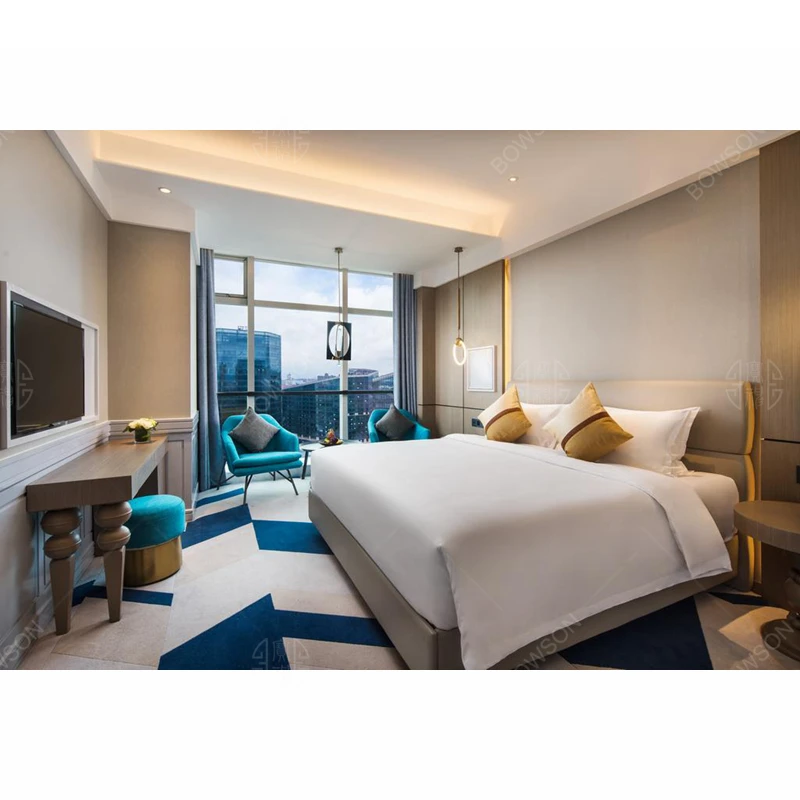 Luxury  Dubai 5 Star Modern Hotel Bedroom Furniture Sets Bed Room Furniture For Hotel