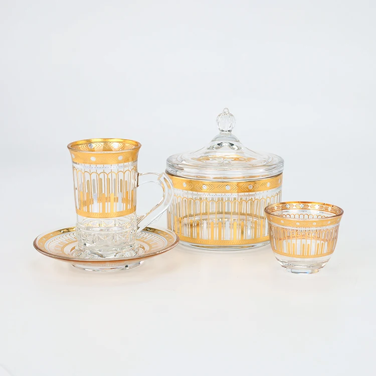 Arabic Style Cawa Cup  Eco-friendly Tea Cup Set and Arabic Glass Coffee and Teacup