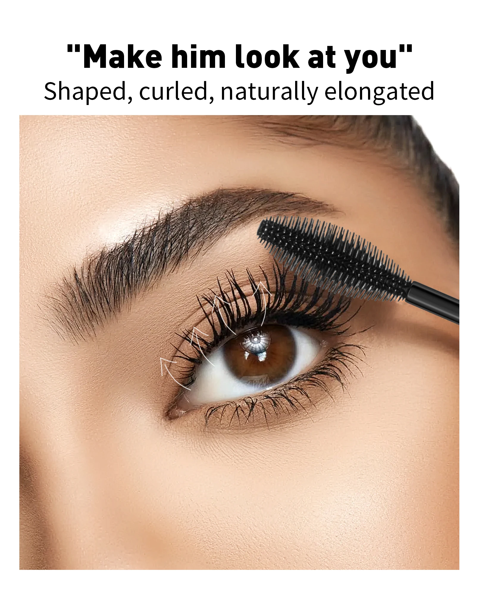 Professional Cosmetics  Mascara Waterproof  base 2 In 1 Natural Eyelash Mascara Thick Curling 4D Double Head Mascara