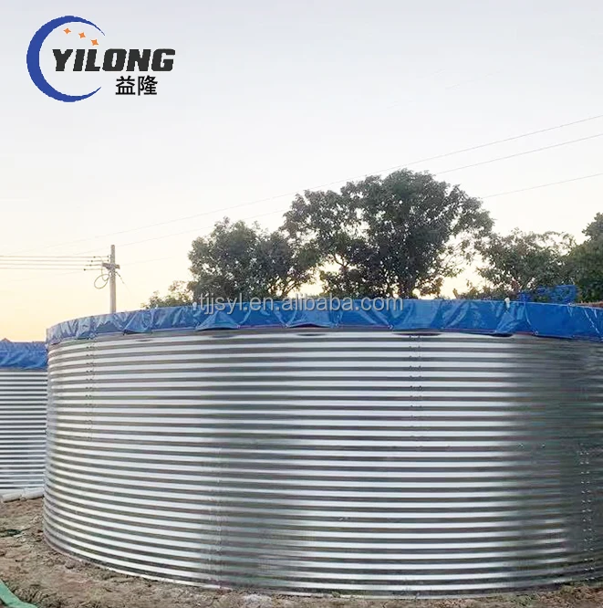 commercial aquaculture round canvas tarp galvanized sheet high density fish farming tank equipment