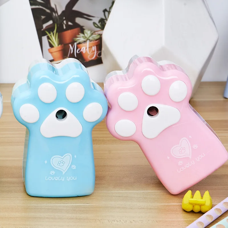 Happy design cute cat claw shape students office pencil sharpener