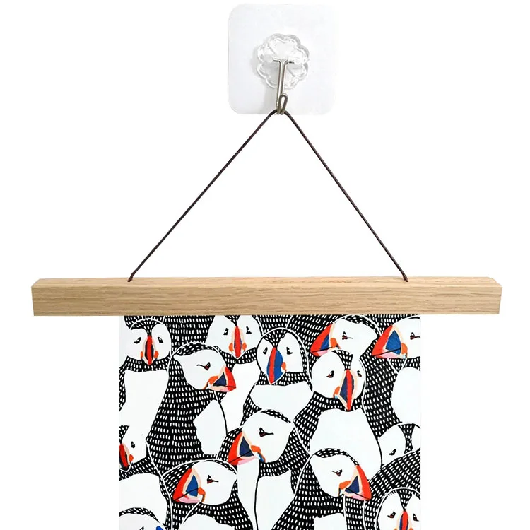 Natural Oak Color  Canvas Print Magnetic Poster Hanging Frame For Wall Decor