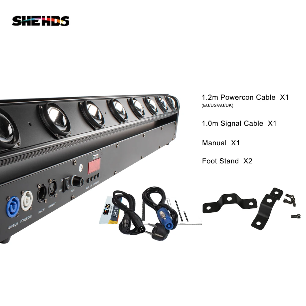 DMX512 8 Eye 8x12W RGBW 4in1 LED Beam Moving Head Bar for Stage Dj Disco KTV Nightclub Stage