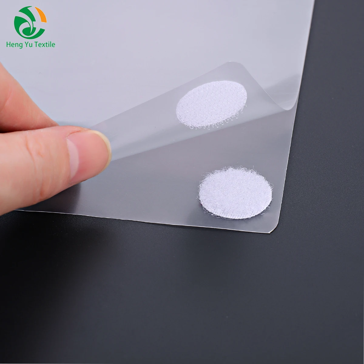 Factory Direct Sales Die Cut Circle Dots Adhesive Hook And Loop Dots Reusable White Sticky Injection Hook And Loop Dot