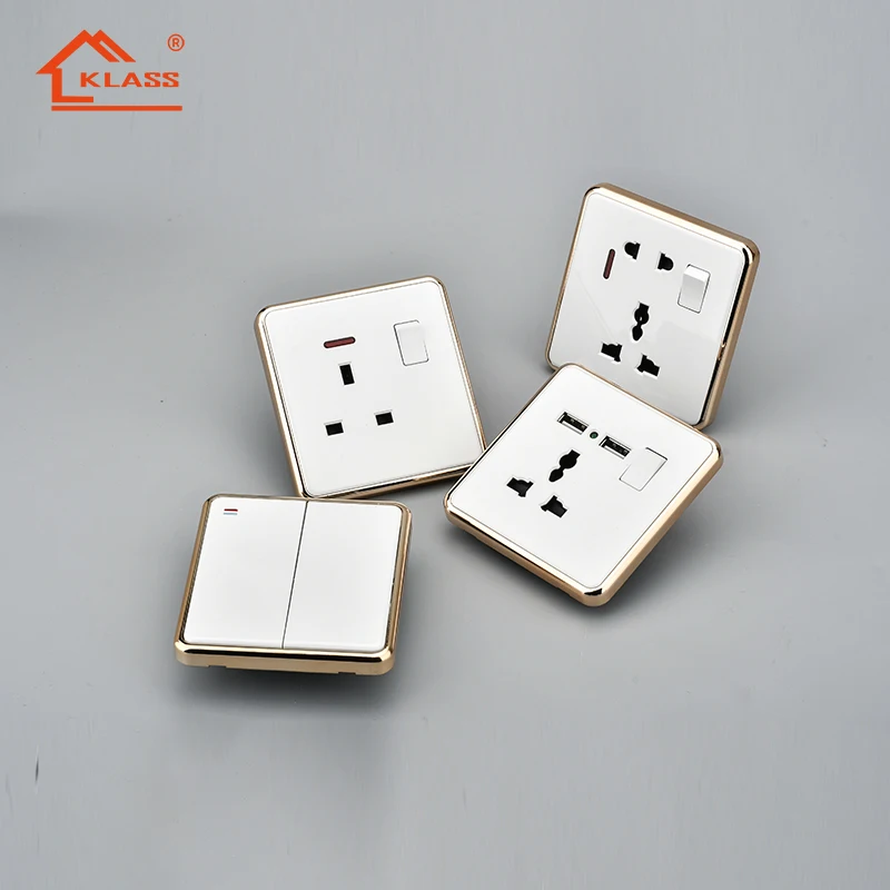 Home office desk electrical power switch socket  250V 16A wall switches