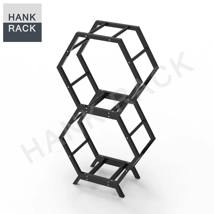 Honeycomb hexagon car rim display stand alloy wheel display rack wheel rim display rack