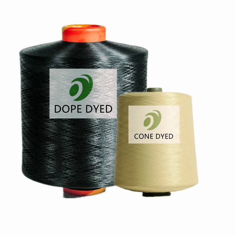 dyed 100% polyester yarn 150d 48f DTY
