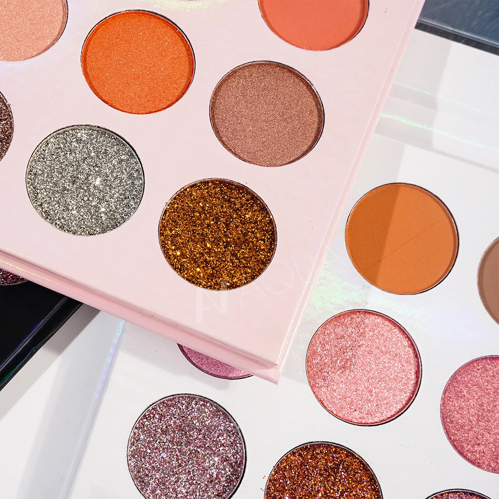 Low MOQ eye shadow palette Wholesale 9 colors high pigment pallet custom private label makeup eyeshadow palette