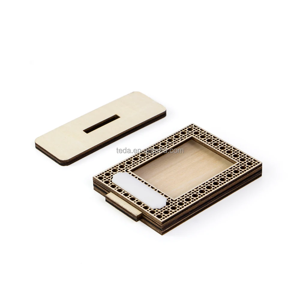 Custom Slide in Photo Frame wooden laser cut Multilayer Photo Frame wood for Valentines Gifts