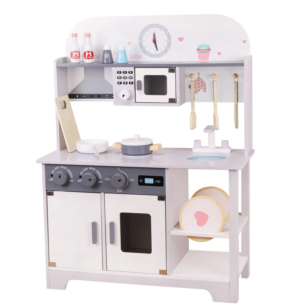 Wooden Montessori Modern Baby Play Food Kitchen Ware Play House Vienna kitchen toys