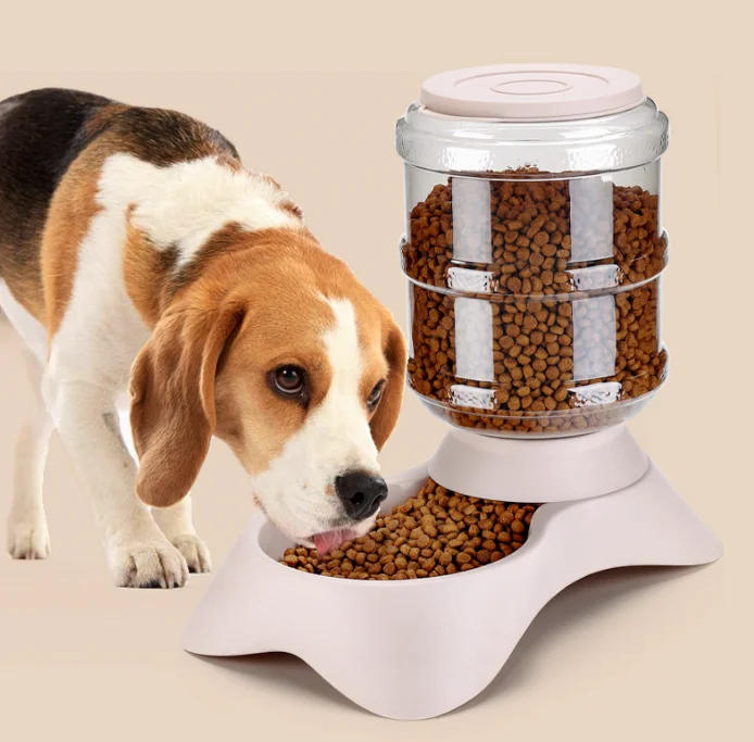 Pet Feeder And Waterer Cat Dog Gravity Food Bowl Set 3.8 L With 1 Water Dispenser