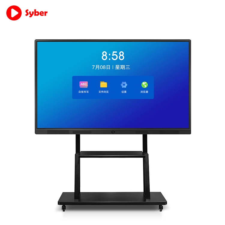 65 75 86 98 Inches 4k LCD Clever Touch Interactive Whiteboard Interactive Touch Screen Whiteboard