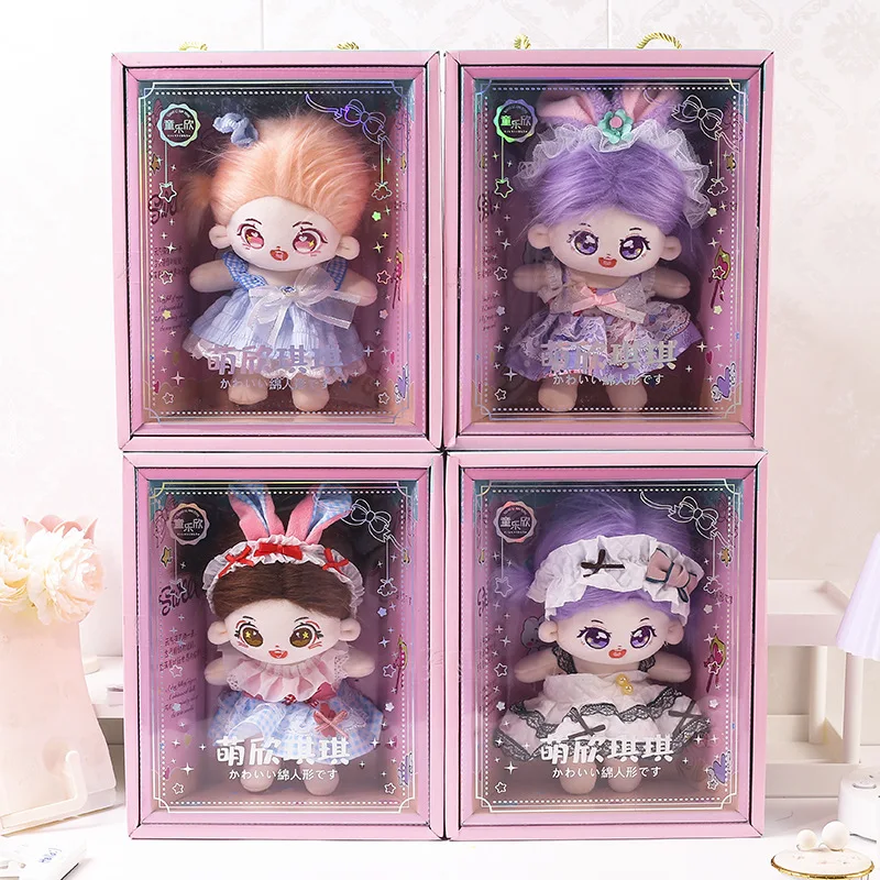 DH42074 Mini Doll Movable Joint kids toys for girl 3D Big Eyes Beautiful DIY fairy doll With Clothes Dress Up doll set for girls