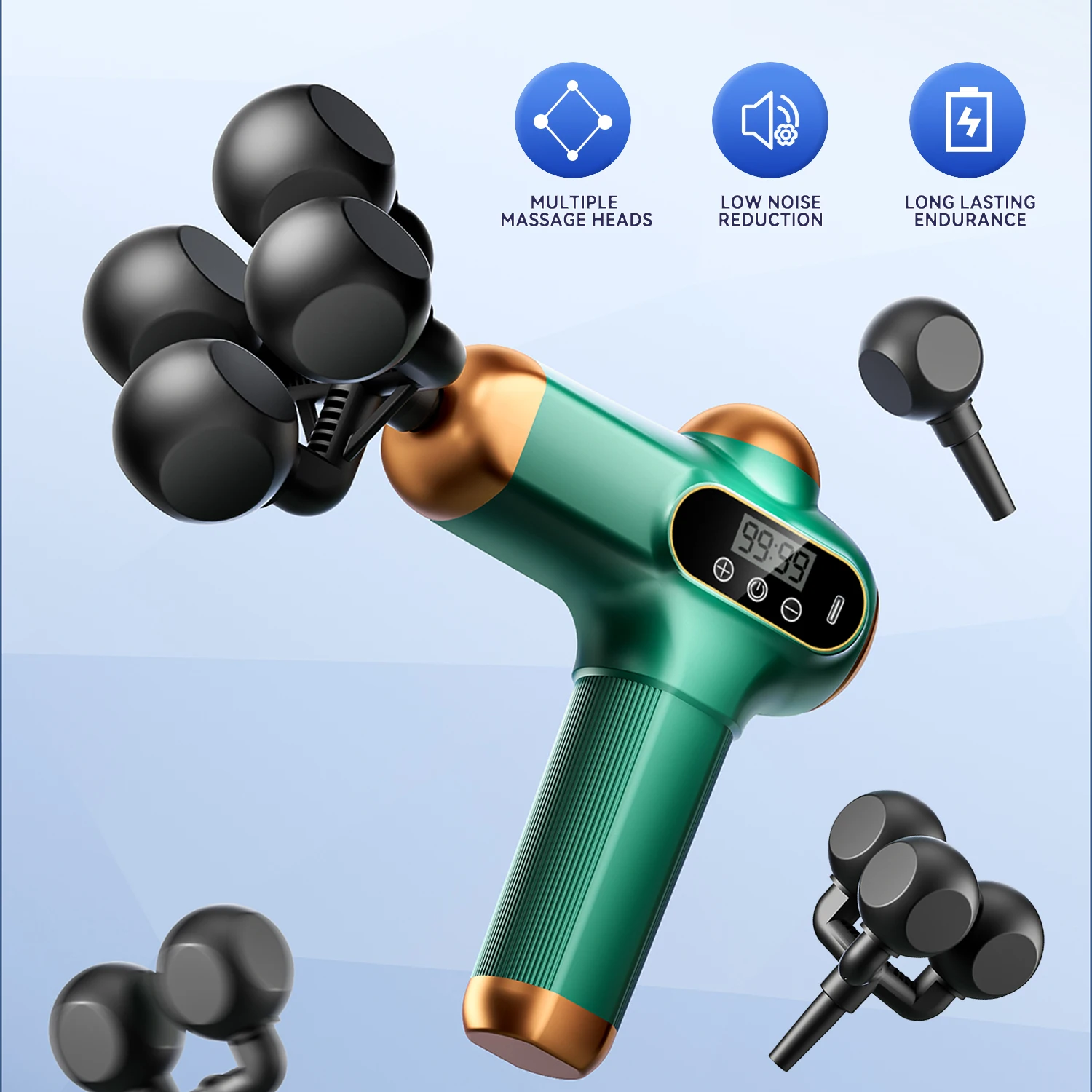 New Professional Fascia Gun Gymtastic Gym Vibration Fitness Body Massager Deep Tissue Powerful Muscle Mini Massage Gun