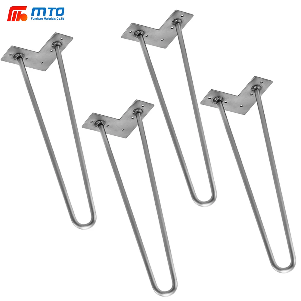Modern Design Furniture Hardware Iron Industrial Cabinet V Shaped Metal Bench Leg Chairs Hairpin Table Legs