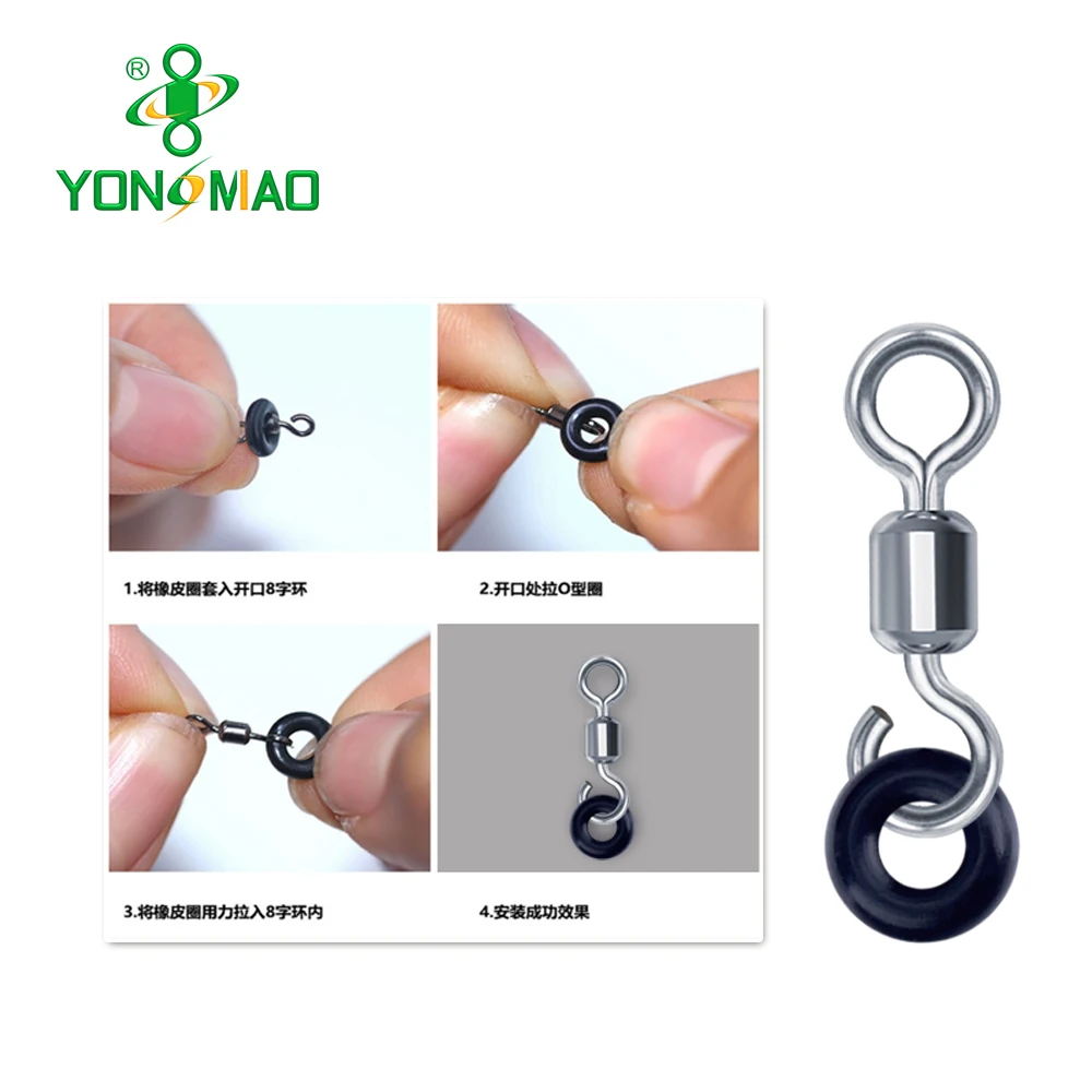 YM-1077 Stainless steel japanese swivel  fishing tackle Fishing Swivel Long body Rolling swivel