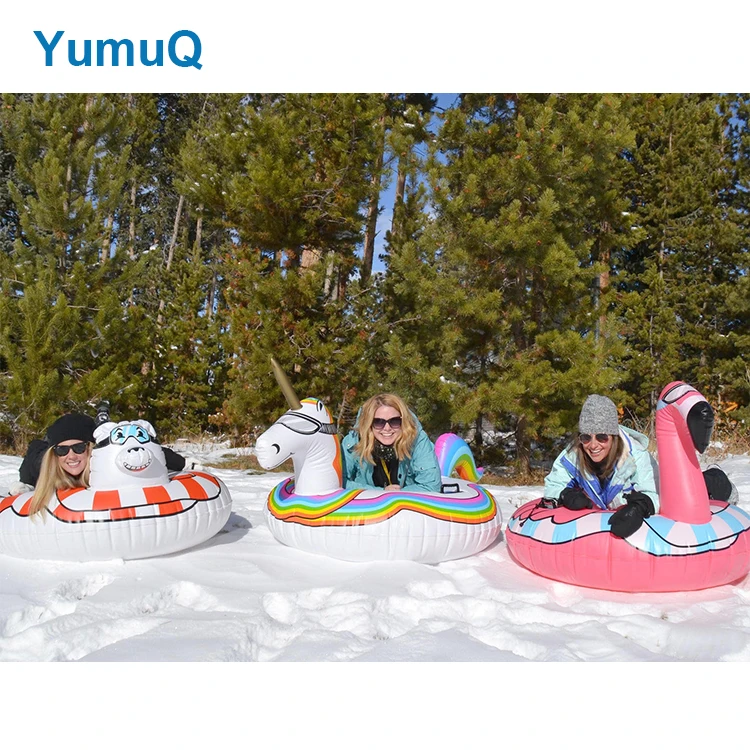 YumuQ Durable Soft PVC Wholesale Snow Sled, Inflatable Tube Snow Sleds For Adult