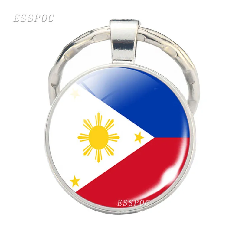  Брелок с флагом Юго-Восточной Азии Бруней Мьянма Камбоджа Сингапур Таиланд Вьетнам Малайзия Лаос стеклянный купол брелок